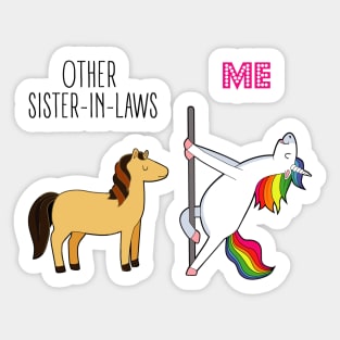 Funny Sister-In-Law Unicorn Sticker